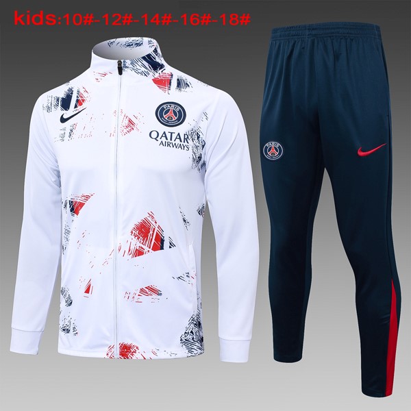 Niños Chandal PSG 2024/25 Blanco Rojo 3